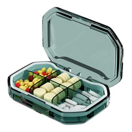 Pastillero - Organizador de Pastillas de Gran Capacidad Estuches para Pastillas de Caja Portátil Recipiente para Viajes