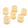 Lights4fun 6er Set LED Echtwachs Kerzen Batteriebetrieb