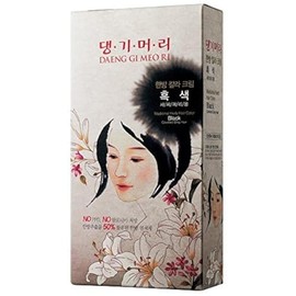 Daeng Gi Meo Ri – Korean Herbal Hair Dye Color Cream [Black] - PPD-Free Gray Coverage, Hair Protection, High-Keratin Formula, 5 Oz