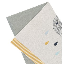 LÄSSIG Baby Crawling Blanket Knitted Blanket Play Blanket Cuddly Blanket GOTS Certified Soft Baby Blanket 75 x 100 cm Little Water Whale