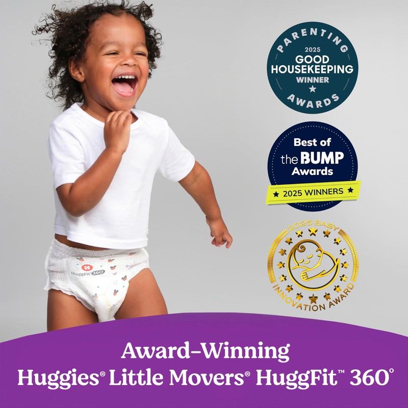Huggies Size 6 Baby Diapers, Little Movers HuggFit 360° Baby