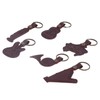 7PCS Cowhide Musical Instrument Keychains Mini Guitar Violin Horn Bass