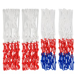 4 PCS Basketball Nets, Polyester Basketball Hoop Net for Outdoor Indoor, Replacement Basketball Net Standard Basketball Net Braided Basketball Net for Sports Supplies Accessories