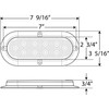 Optronics STL78RK Red Lens 6" Oval Sealed LED Light for