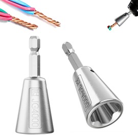 Upgrades Wire Twister Tool for Drill,Wire Nut Twister,Wire Connector Driver,Wire Twisting Stripping Tools for Drill Profession Electricians Tool,Spin Twist Wire Connector Socket(2pcs)