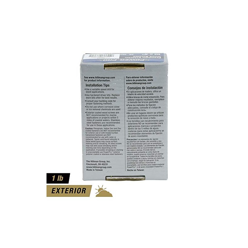 Power Pro - Tornillos de madera exteriores de primera calidad,