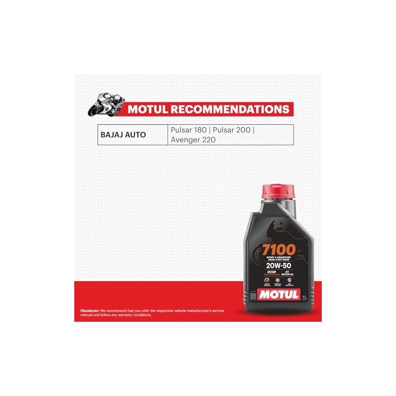 Motul 7100 20w50 100% Synthetic 1-Liter