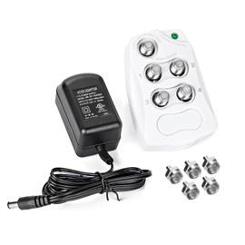 ViewTV 4 Port Amplifier/Splitter - Improves Signal for TV Antenna, Cable TV, HDTV and Helps with Dropped Internet Connection for Internet Modems.