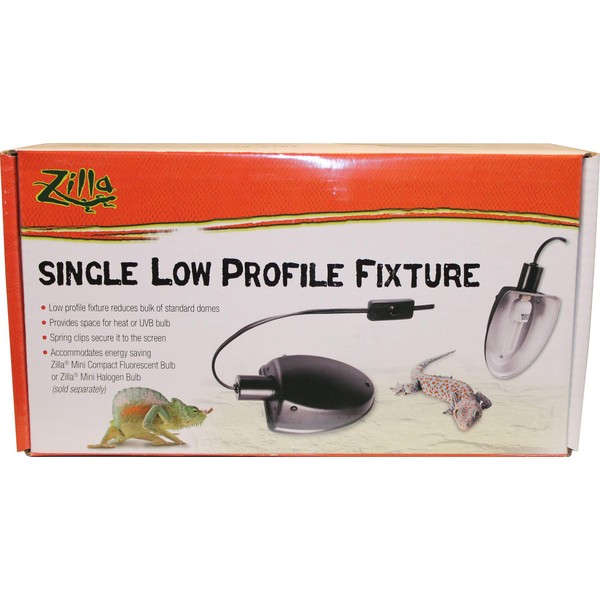 Zilla Low Profile Reptile Terrarium Fixtures Single