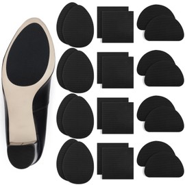 12 Pairs Non Slip Shoe Pads,Self Adhesive Shoe Sole Protectors,Shoe Grips on Bottom of Shoes, Sole Repair Shoe Bottom Protector Self Adhesive Non Slip Pads for High Heels