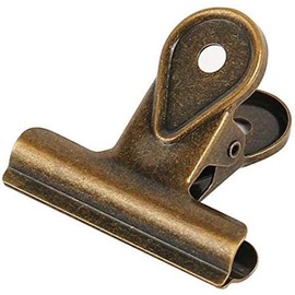 Zittop 4 Pack Metal Binder Clips, Invoice Bill Clip Utility Paper Clips for Office Home Use (Bronze, 40mm)