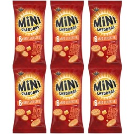 Snack Pack Bundle with Mini Cheddars Red Leicester Multipack 6x23g Bags Per Pack (6 Pack)