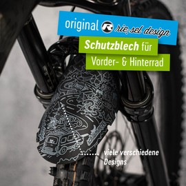 Riesel Design 1 x Mudguard - Mudguard: PE - MTB Mudguard Including Cable Ties/Stylish Bicycle Mudguard & Modern Mountain Bike Mudguard for Any Bike Size - 2023/24 (Vanlife)