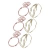 100pcs Metallic Paper Clips Lips Diamond Rings Shape Nonslip Portable