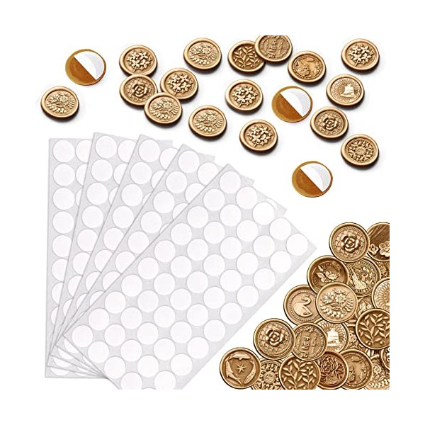 Palksky Adhesive Dots for Wax Seal, 250PCS Adhesive Wax Seal