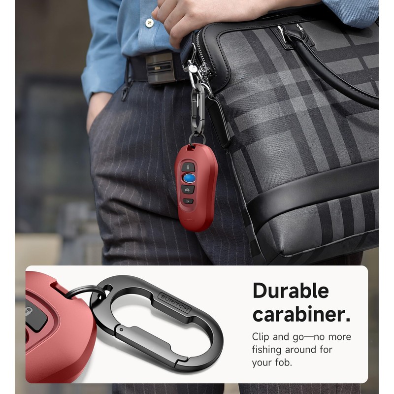 SURITCH for Subaru Key Fob Cover, Tough PC Soft TPU