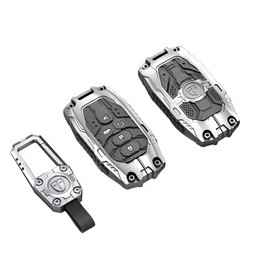 Heavy Metal Key Fob Cover Case Protector for Key Fob Cover with Keychain,Stylish and Durable Protection Key Case Compatible with Civic CR-V Accord HR-V Pilot Odyssey Key shell Accessories