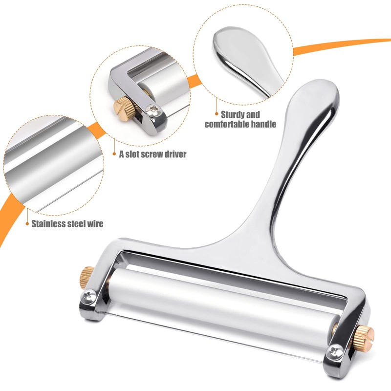 Sopito Stainless Steel Wire Cheese Slicer With 3 Extra Wires
