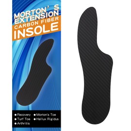 Morton's Extension - Plantilla de fibra de carbono rígida ortopédica para hombres y mujeres, para puntera de césped de Morton, Hallux Rigidus Arthritis Limitus (1 pieza, 10.85 pulgadas / 275 mm -