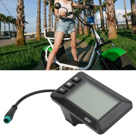 Electric Bicycle LCD Display, Bicycle Ebike Computer 36V 48V LCD GD01 Display 5 Pin Waterproof Plug for 22.2mm Handlebar Electric Bicycle Refitting Accessories