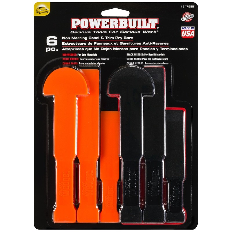 Powerbuilt 647989 Non Marring Pry Bar Set, 6 Piece