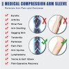 beister Lymphedema Medical Compression Arm Sleeve with Gauntlet for Men