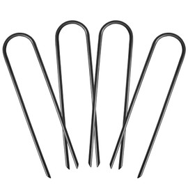 VASGOR 12” x 2.8” Trampolines Wind Stakes (Set of 4) - Heavy Duty U Shape Ground Anchors for Camping Tent - Garden Staples – Trampoline Pins - Sharp End