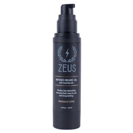 ZEUS Aceite de barba refinado – Mejor dejar en concentrado hidratante suavizante y acondicionador para la piel facial y el cabello, 2 onzas (Verbena Lime)