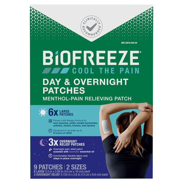 Biofreeze Biofreeze Day & Overnight Pain Relief Patches, Menthol Pain
