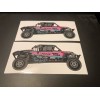 TOYO TIRES RAZOR SXS RACE CAR 2PC STICKER SET 4.5"X1.5"