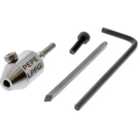 PepeTools Lion Punch Forge Engraving Adapter (LPF) - Silver Metal Handle - Electric Operation - 1/8" Round Shank Gravers - Foredom H.15 Compatible