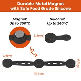 AOOTE Air Fryer Magnet Silikon Schnalle Set, Luftfritteusen Backpapier Befestigungsschnalle, Zum Festhalten von Luftfritteusen-Pergamentpapier, Küchenwerkzeuge Zum Kochen Und Backen