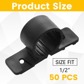 50 Pack 1/2 Inch Pipe Clamps Pex Clamp Heavy-Duty Bulk Pipe Supports Suspension Clamp Pex Clamps for Pex, Copper, CPVC (1/2inch)
