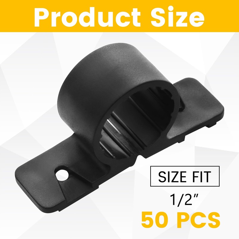 50 Pack 1/2 Inch Pipe Clamps Pex Clamp Heavy-Duty Bulk