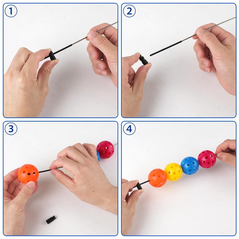 Pickleball Ball Stringer Cable Chord, 23 Inch Length Pickleball Rope