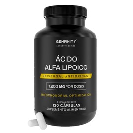 Ácido Alfa Lipoico (ALA) 1,200 mg por Dosis, 120 Cápsulas, Pureza ≥98% Grado Clínico, Suplemento Alimenticio