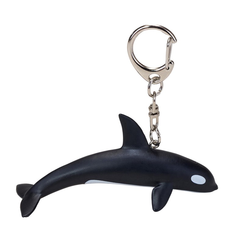 Mojo 387604 Animal Figure Keychain Orca, Black