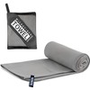 LushOrchidVale Microfibre Sports Towel, Quick Dry, Ultra Absorbent, Grey and