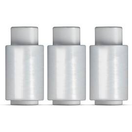UK SUPPLIES LIMITED 3 Rolls, Clear Mini Stretch Shrink Wrap 100mm x 150m (17mu) I Strong & Multi Use I Tear Resistant I Easy to Use Pallet Wrap I Water & Moisture Proof Cling Film Wrap Mini Core