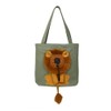 Lion-Shaped Pet Canvas Shoulder Bag Portable Cat Carrier Tote Bag