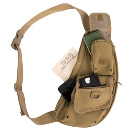 Rothco Tactical Crossbody EDC Bag - Daypack with Adjustable Shoulder Strap - Coyote Brown
