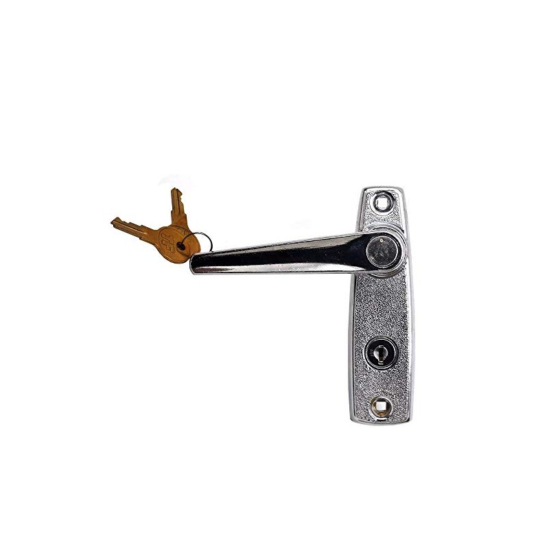 Garage Door Part Exterior Side Lock L-Handle w/Keys