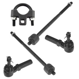 TRQ Front Inner and Outer Tie Rod Set 4 Piece Compatible with 2001-2010 Chrysler PT Cruiser 2000-2005 Dodge Neon 00-01 Plymouth Neon