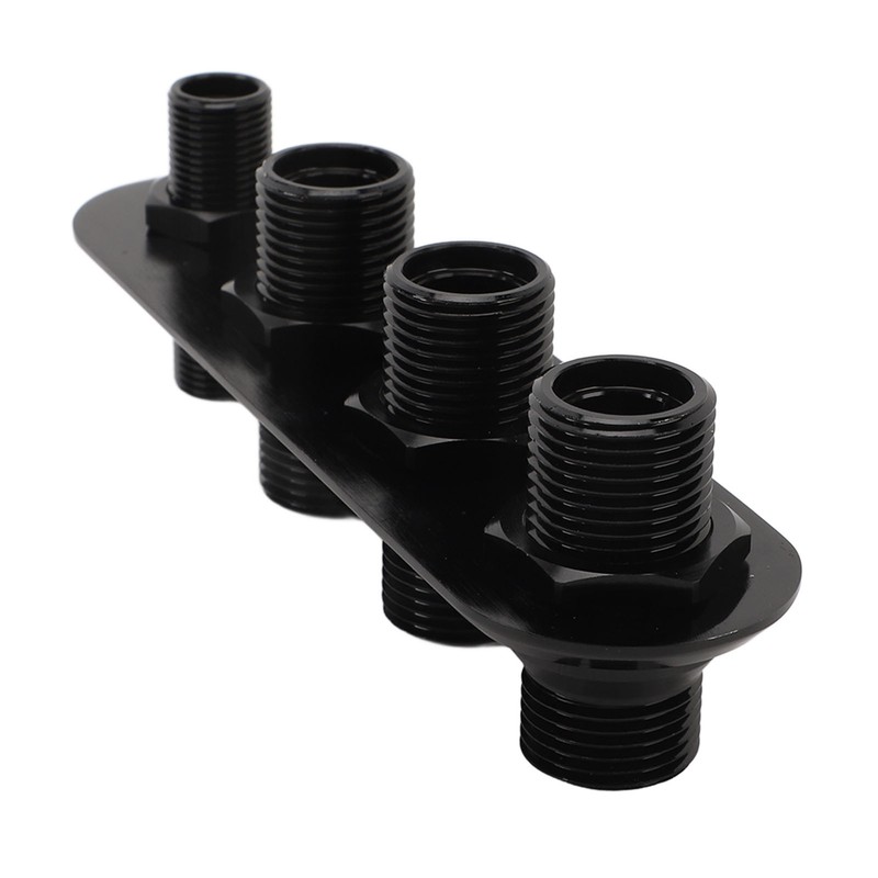 AC Bulkhead Billet Aluminium Alloy Universal 4 Ports Air Conditioning