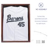 DECOMIL Jersey Frame Display Case, Cherry Wood Shadow Box with