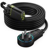 Maximm 360° Rotating Flat Plug Extension Cord 25 ft Black,