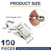 PATIKIL 100 Pcs String Light Hanging Clips, Stainless Steel Small