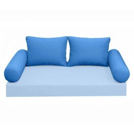 |SLIPCOVER ONLY|S1 Outdoor Bolster Backrest Pillow Covers Knife Edge Queen AD102