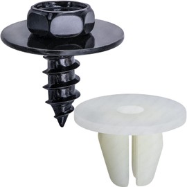 Rexka 10 Sets Rocker Panel Molding Bumper Cover Fender Liner Screw Nylon Grommet for Toyota Lexus 90189-06006 90159-60496