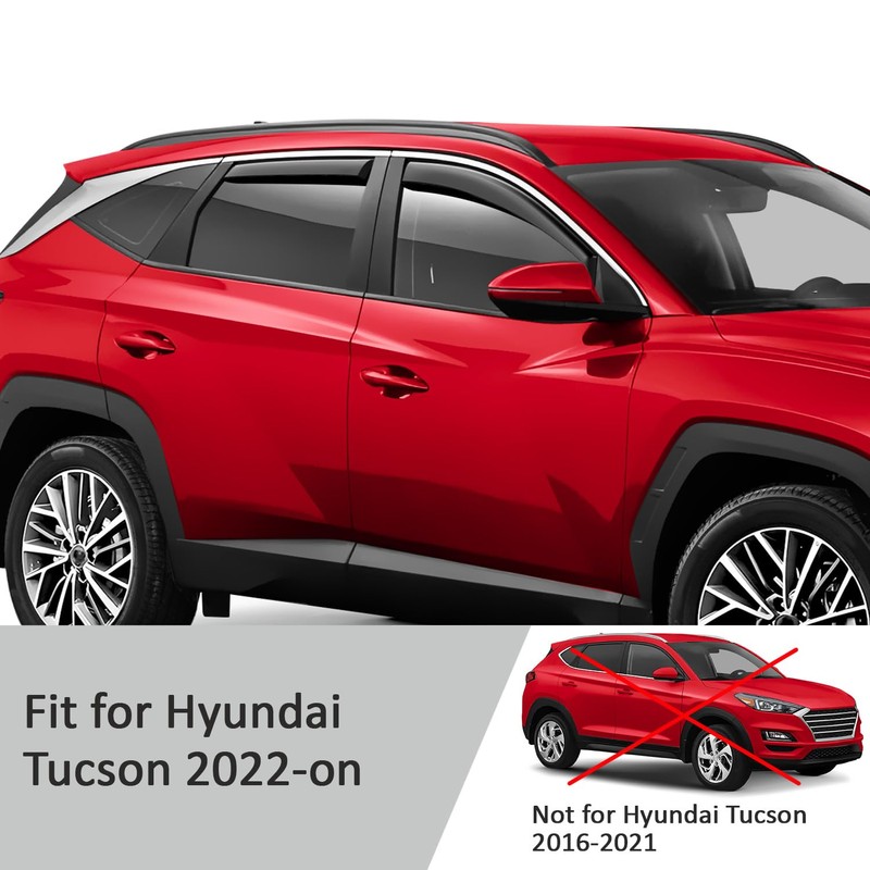 Voron Glass in-Channel Extra Durable Rain Guards for Hyundai Tucson